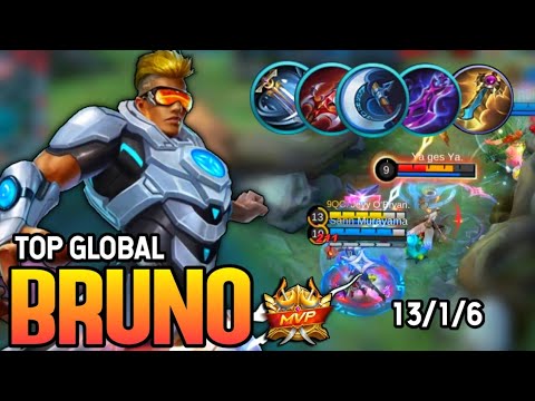 BRUNO BEST BUILD 2021 | TOP GLOBAL BRUNO GAMEPLAY | MOBILE LEGENDS✓