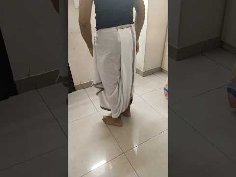धोती कैसे पहनना सीखें, How to wear Dhoti,, #short #shorts #viral #shortvideo #dhotistyle