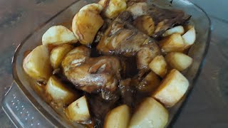 صينية بطاطس بالدجاج🐔🐔 // Baked Potato with Chicken
