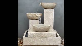 Trio Cascading Water Feature Fountain 120kg   Zen Bowls Cascading
