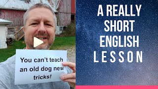 Meaning of YOU CAN&#39;T TEACH AN OLD DOG NEW TRICKS - A Really Short English Lesson with Subtitles