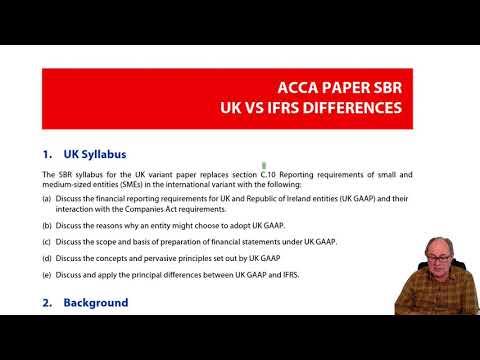 Introduction to ACCA Strategic Business Reporting SBR ACCA SBR