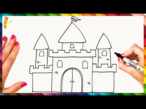 How To Draw A Castle Step By Step 🏰 Castle Drawing Easy