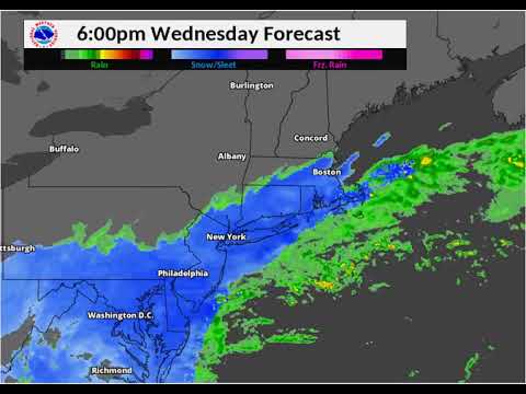 National Weather Service: Snowfall timeframe prediction for Wednesday-Thursday, March 21-22, 2018