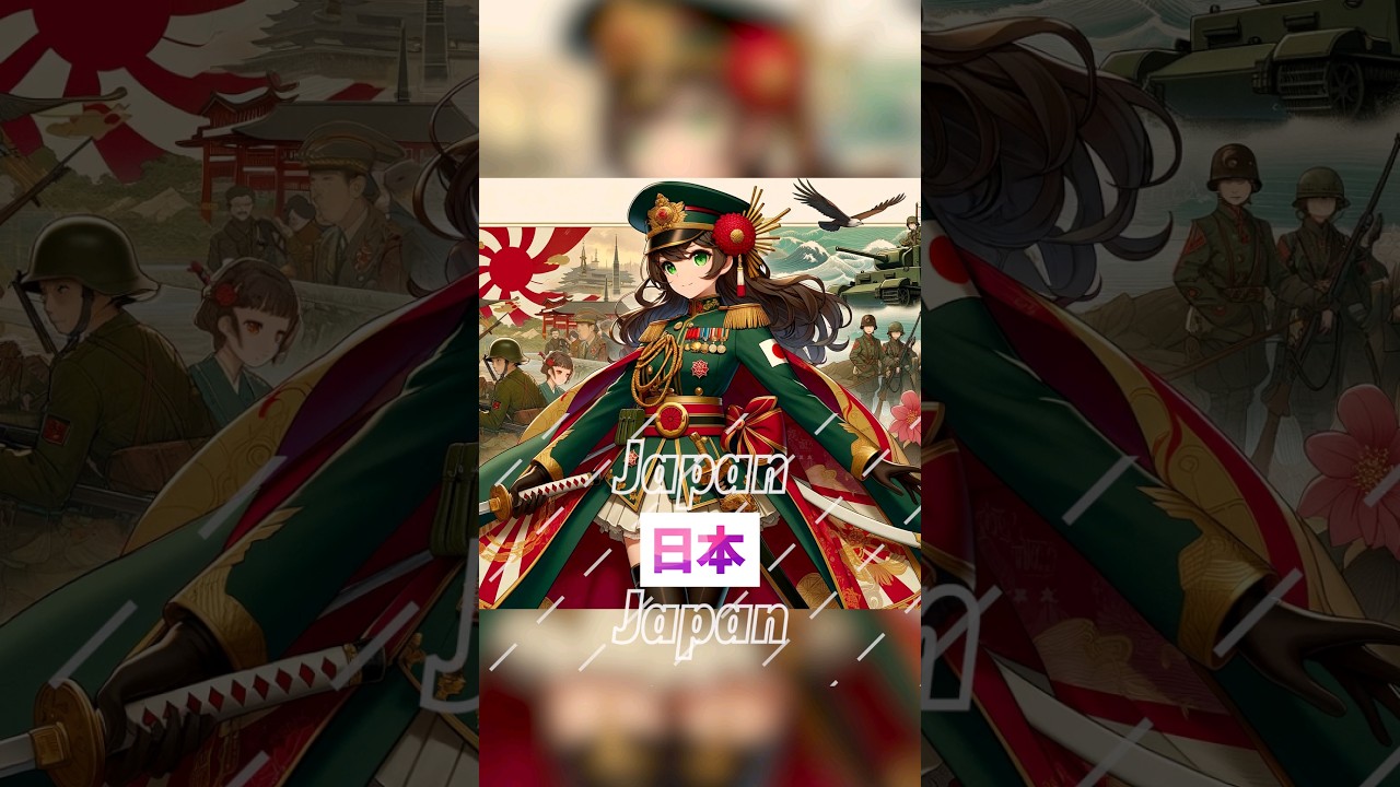 世界各国を魔法少女に擬人化してみた【第二次世界大戦編】 #shorts #aiイラスト