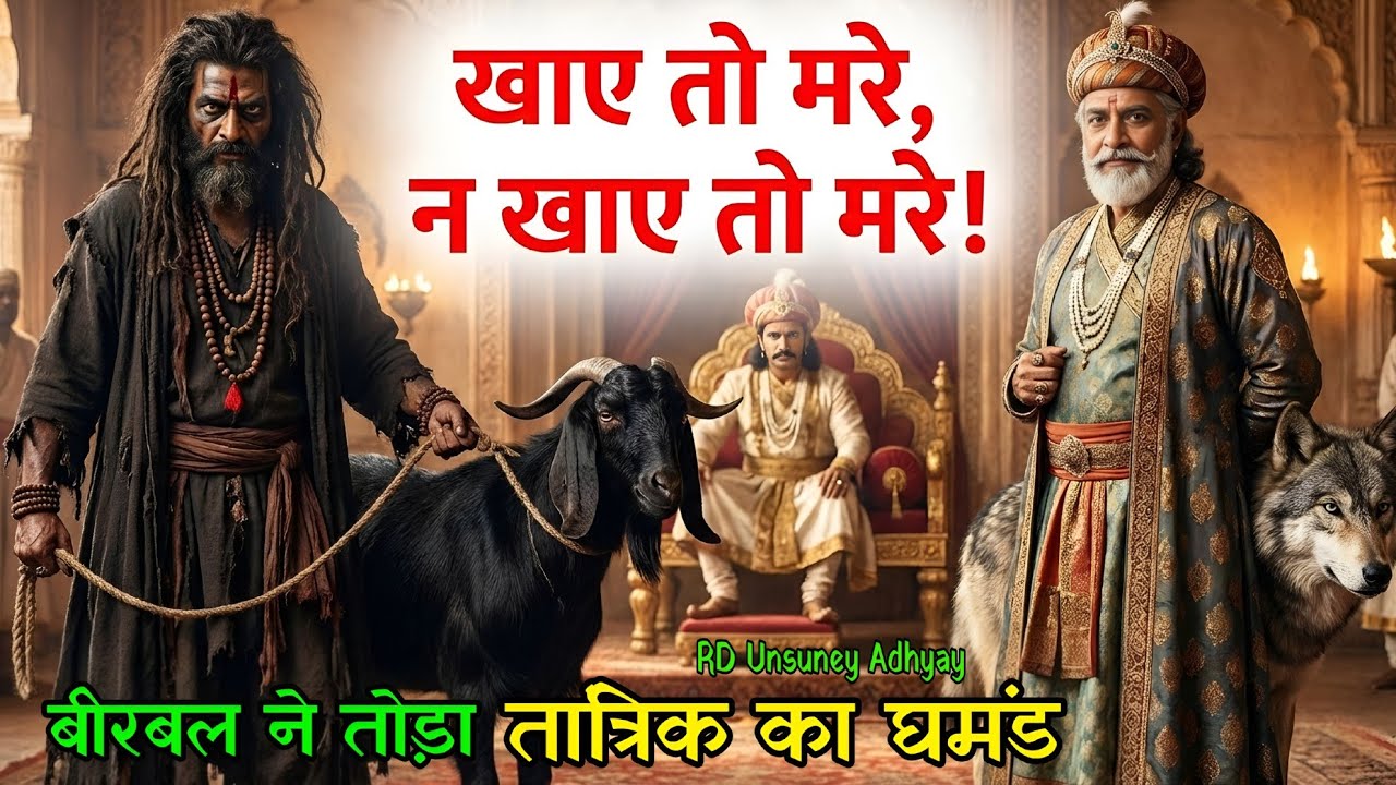 बकरे का वजन न बढ़े, न घटे! 🤔😱🤔 बीरबल ने कैसे तोड़ा तांत्रिक का घमंड? | Akbar Birbal Ki New Kahani