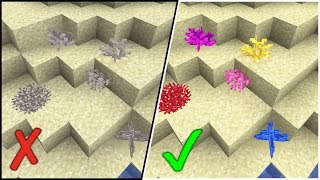 Minecraft 1.13 How To Keep Corals Alive Out Of Water (And Fans) Tutorial