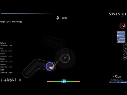 osu! | Azer | Demetori - Seijouki no Pierrot [Apollo Hoax Theory] +HD 99.96% FC #1 548pp