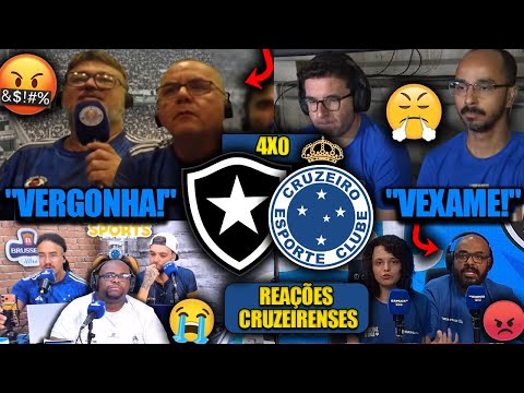 REAÇÕES dos CRUZEIRENSES - BOTAFOGO 4x0 CRUZEIRO - BRASILEIRÃO 2026 - REACT VAMOS RIR!
