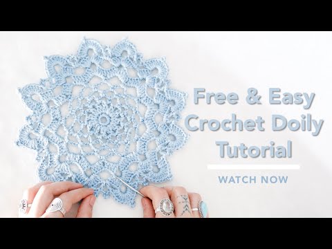 Easy Crochet Doily Tutorial For Beginners, Quick Doily Pattern, Flower Doily Crochet Pattern