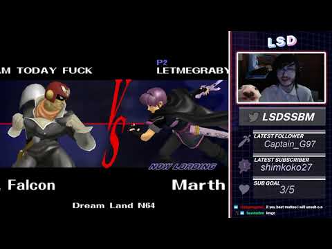 S@X 386 - Matteo (Captain Falcon) vs LSD (Marth) - Top 64 LR5