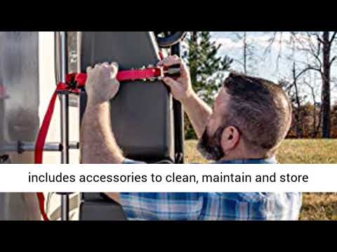 Camco Rhino RV Heavy Duty 28 Gallon Portable Waste Holding Tank with Steerable Wheels | Complete Kit