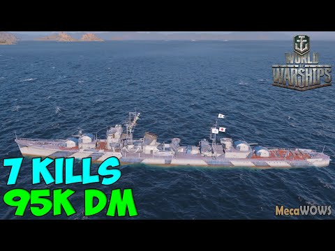 World of WarShips | Akizuki | 7 KILLS | 95K Damage - Replay Gameplay 4K 60 fps