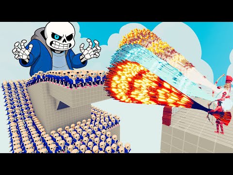 100x SANS + 2x GIANT vs 3x EVERY GOD - Totally Accurate Battle Simulator TABS