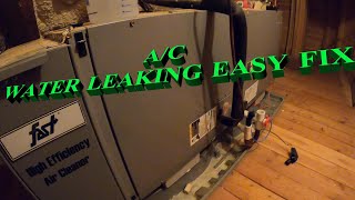 Air conditioner leaking water .    How to fix