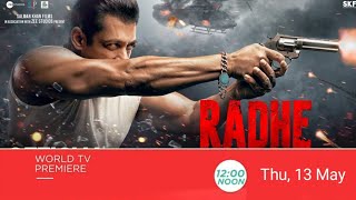 Radhe World Television Premiere || Zee Cinema Radhe Television Salman Khan New Movie Download 2021