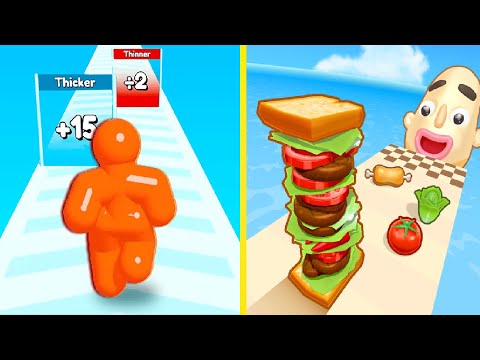 🥪✅ TALL MAN RUN vs SANDWİCH RUNNER NEW İOS Gameplay (Level 1-6)