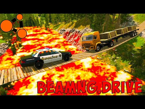 Cars vs Suspension Bridge|Paul is Lava - BeamNG.Drive
