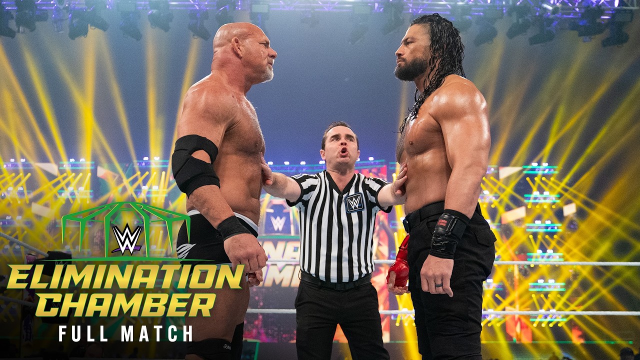 FULL MATCH: Roman Reigns vs. Goldberg | Universal Title Match: Elimination Chamber 2022