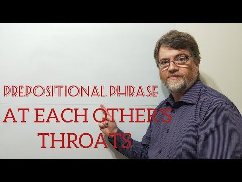 English Tutor Nick P Prepositional Phrase (11) At Each Other's Throats