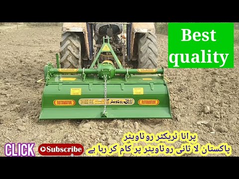 Old Tractor working on Rotavator pakistan La-Sani Rotavator