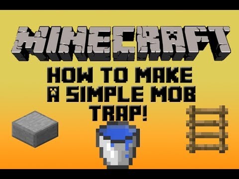 Minecraft Tutorial: How To Make A Simple Mob Trap/Grinder (2014) (HD) (1.7.5)