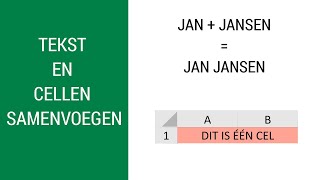 cellen en tekst samenvoegen in excel