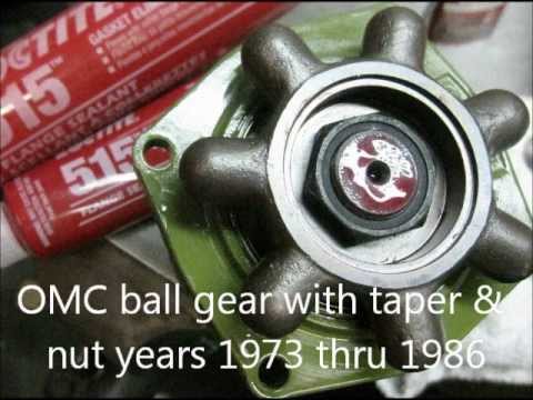 OMC press on ball gear conversion upper gearcase
