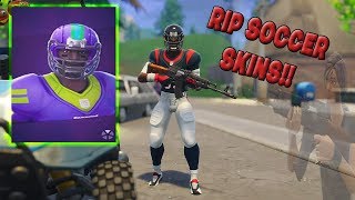 nfl meets fortnite new football skins gameplay live road to 200 subs - fortnite joueuse decisive