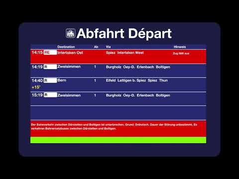 BLS Infopoint » Wimmis mit Ausfällen etc. wegen eines Erdrutsches | öVA