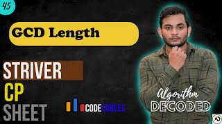 GCD Length | Striver CP Sheet | Codeforces | Competitive Programming #Striver #CP
