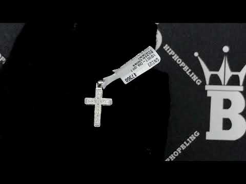 Cross .05 Carat Diamond Pendant .925 Sterling Silver Unisex
