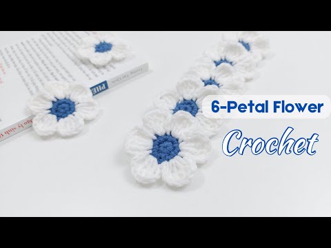Crochet 6-Petal Flower for Decoration | Easiest Tutorial for Beginners | NHÀ LEN