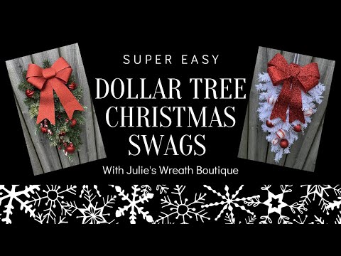 Dollar Tree Christmas Swags | DIY Christmas Swag | Dollar Tree Christmas Tree Crafts