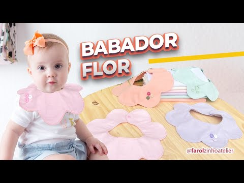 HOW TO MAKE A FLOWER BIB | Super easy and with a free pattern - Baby layette