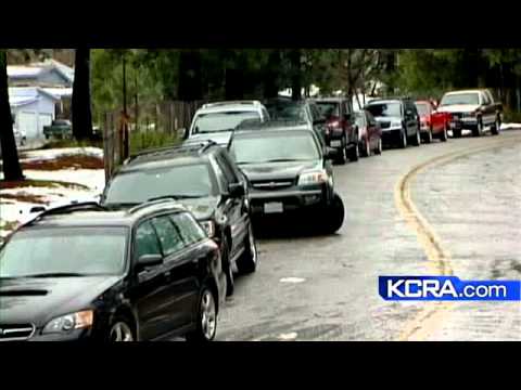 Trapped Motorists Wait Out The Snow