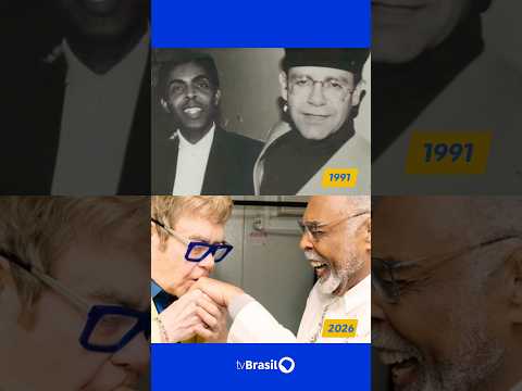 Gilberto Gil e Elton John se reencontram após 35 anos e trocam elogios: 'Lenda!'