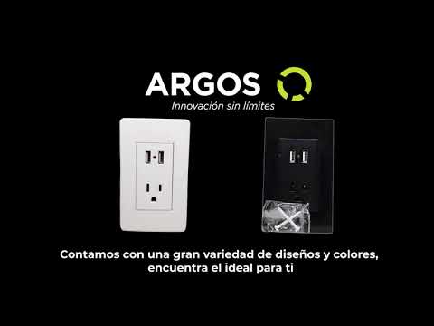 Contacto con 2 entradas Usb ARGOS con Placa Inoxidable 15a AKLOR
