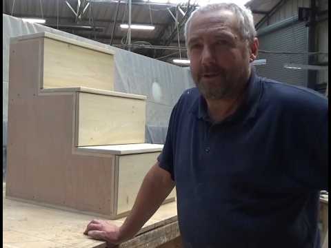 Narrowboat Hire Boat Fit Out, Building Stern Steps.