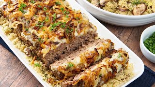 The JUICIEST French Onion Meatloaf