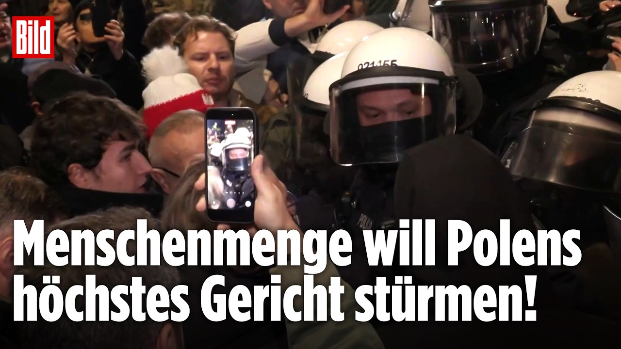 WARSCHAU: Justiz-Streit in Polen eskaliert! Wütender Mob will Gericht stürmen!
