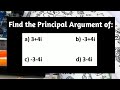 Find Principal Argument of Complex numbers 3+4i, -3+4i, -3-4i and 3-4i | Complex Number | Complex no