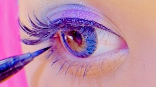 Kawaii big eyes FLASHY COLOR MAKEUP TUTORIAL｜紅林大空派手メイク