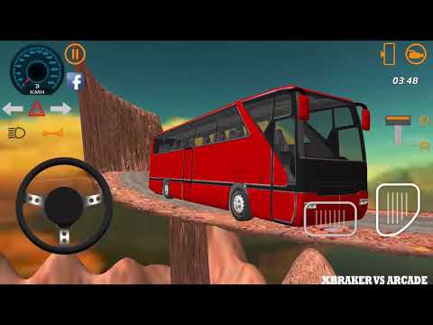 Bus Hill Climbing Simulator 2019 | Offroad Red Bus Driving in Mountain Road - Android GamePlay HD