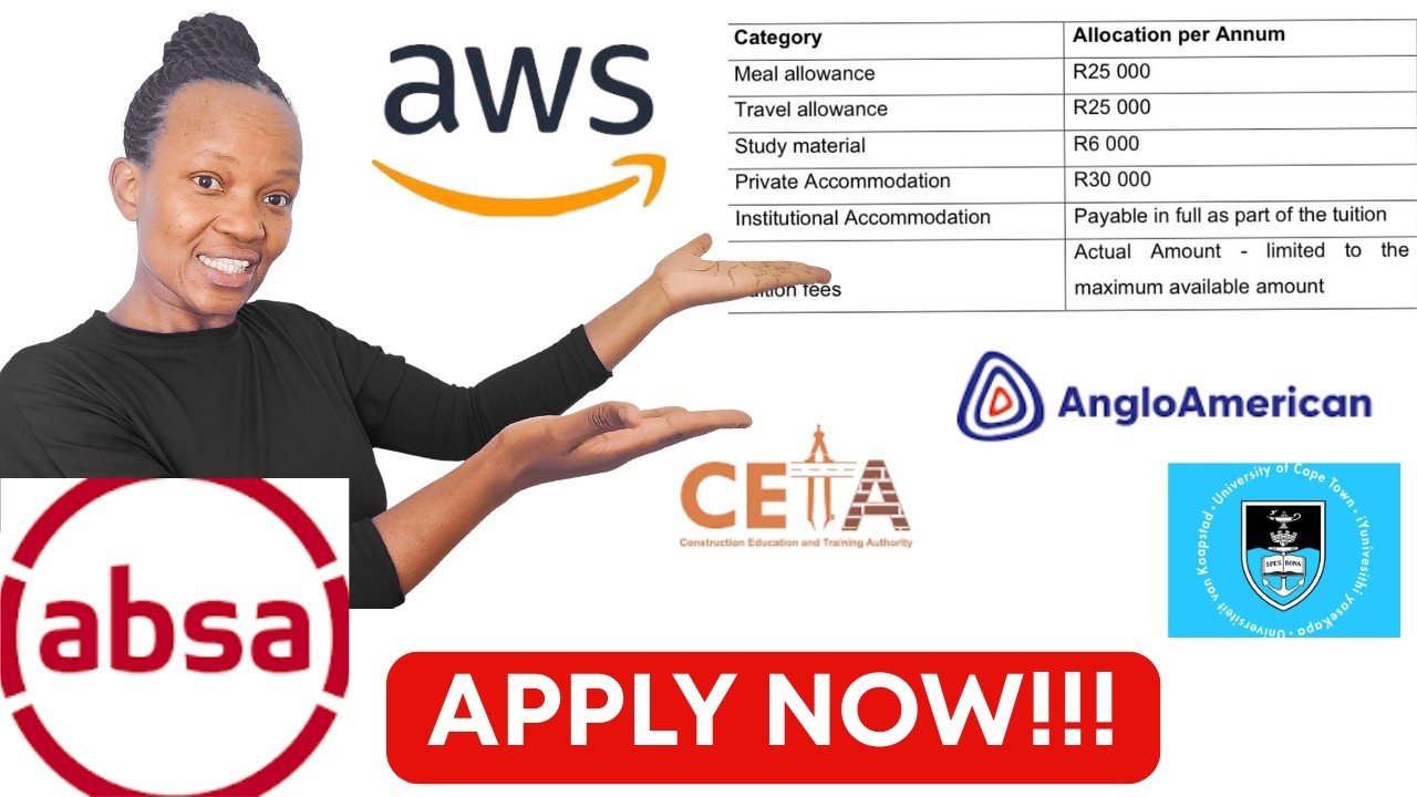 2026 / 2025 Bursary Allowances in South Africa I AWS Bursary, Anglo American Bursary