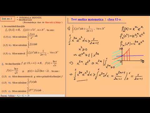 Mathematical analysis test, grade 12 (math-info + science)