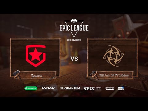 Gambit vs Ninjas in Pyjamas, EPIC League Season 2, bo3, game 1 [Lex & 4ce]