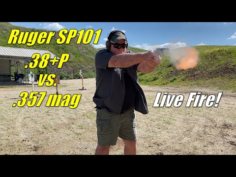 Ruger SP101 - .38+P vs. .357 Mag Live Fire