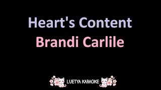 Heart&#39;s Content - Brandi Carlile (Karaoke)