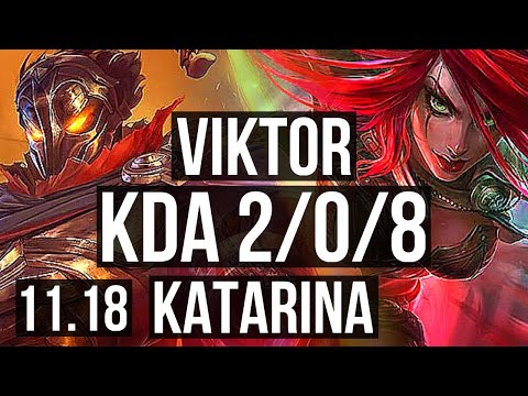 VIKTOR vs KATARINA (MID) | 2/0/8, 1.1M mastery, 300+ games | EUW Diamond | v11.18
